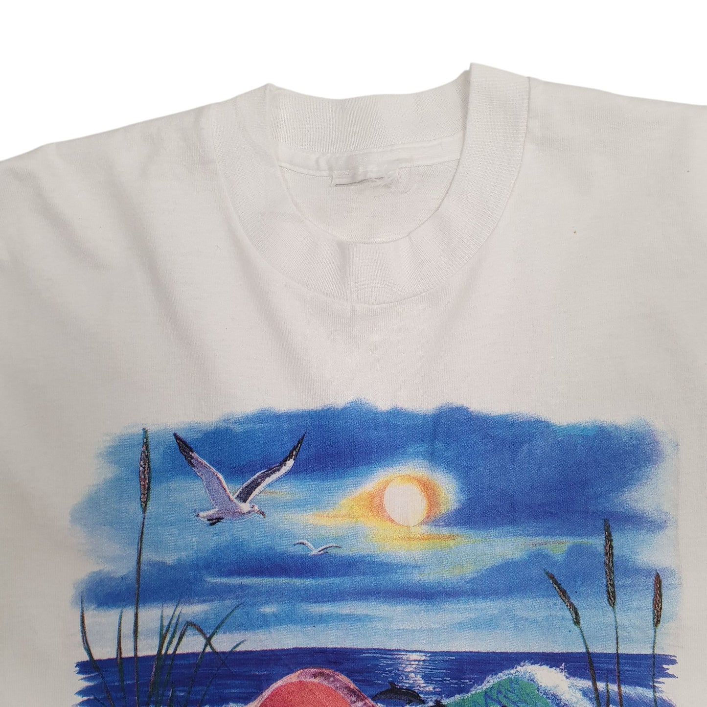 Mens White Unbranded Single Stitch Vintage 90s  T Shirt