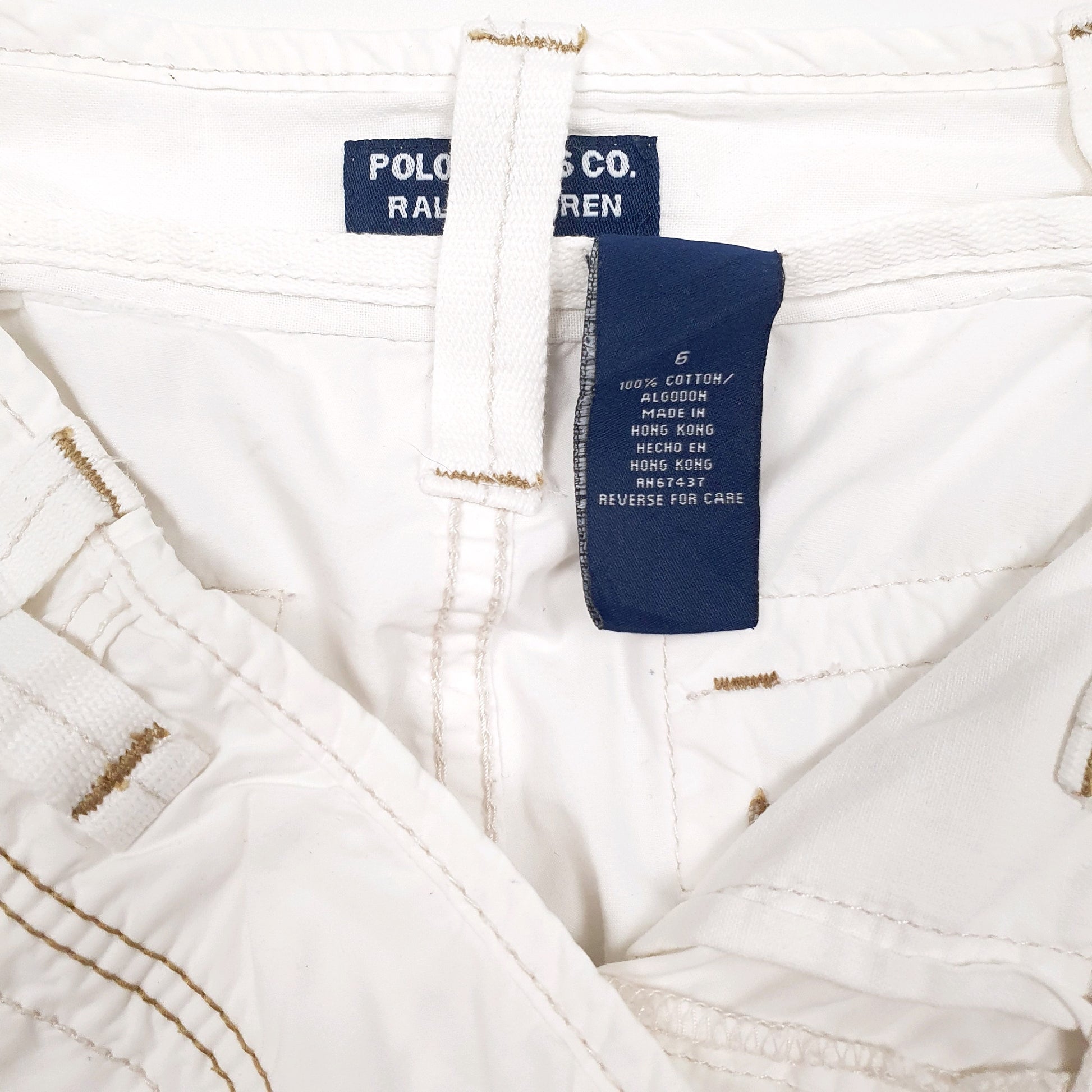 Womens White Ralph Lauren Polo Jeans  Shorts