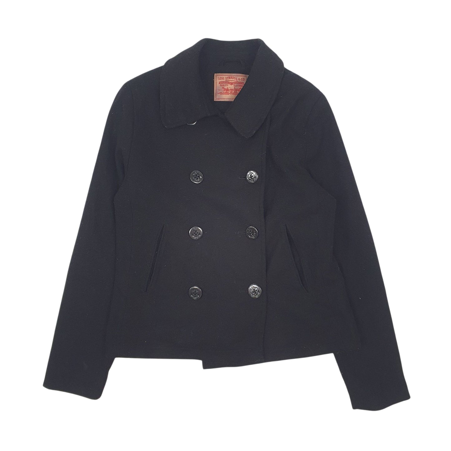 Womens Black Levis   Coat