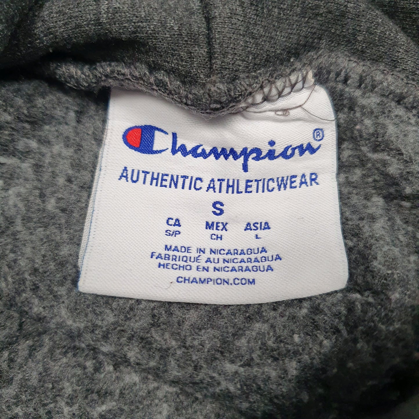 Mens Grey Champion  Hoodie Jumper