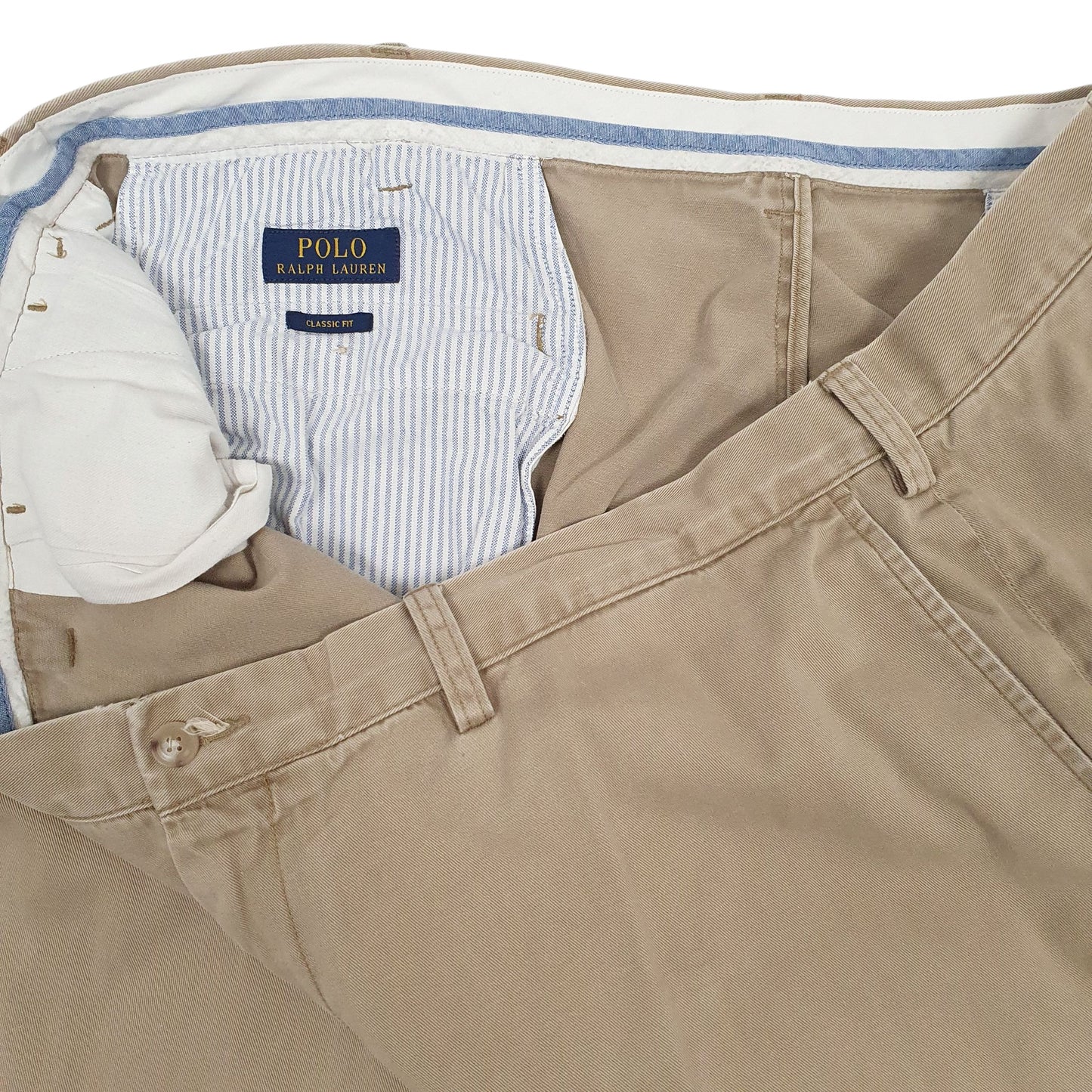 Mens Beige Polo Ralph Lauren Classic Fit  Trousers