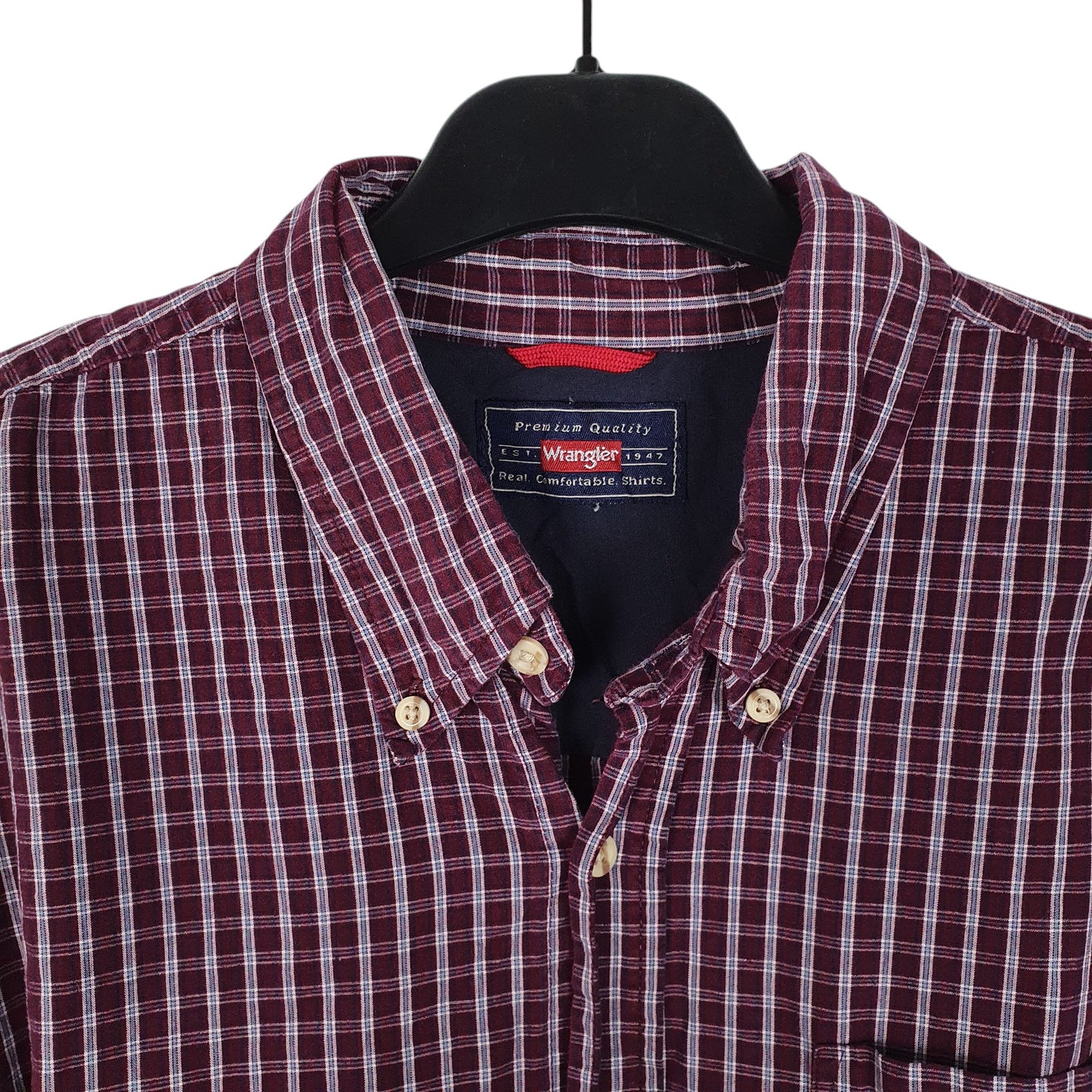 Mens Burgundy Wrangler   Shirt