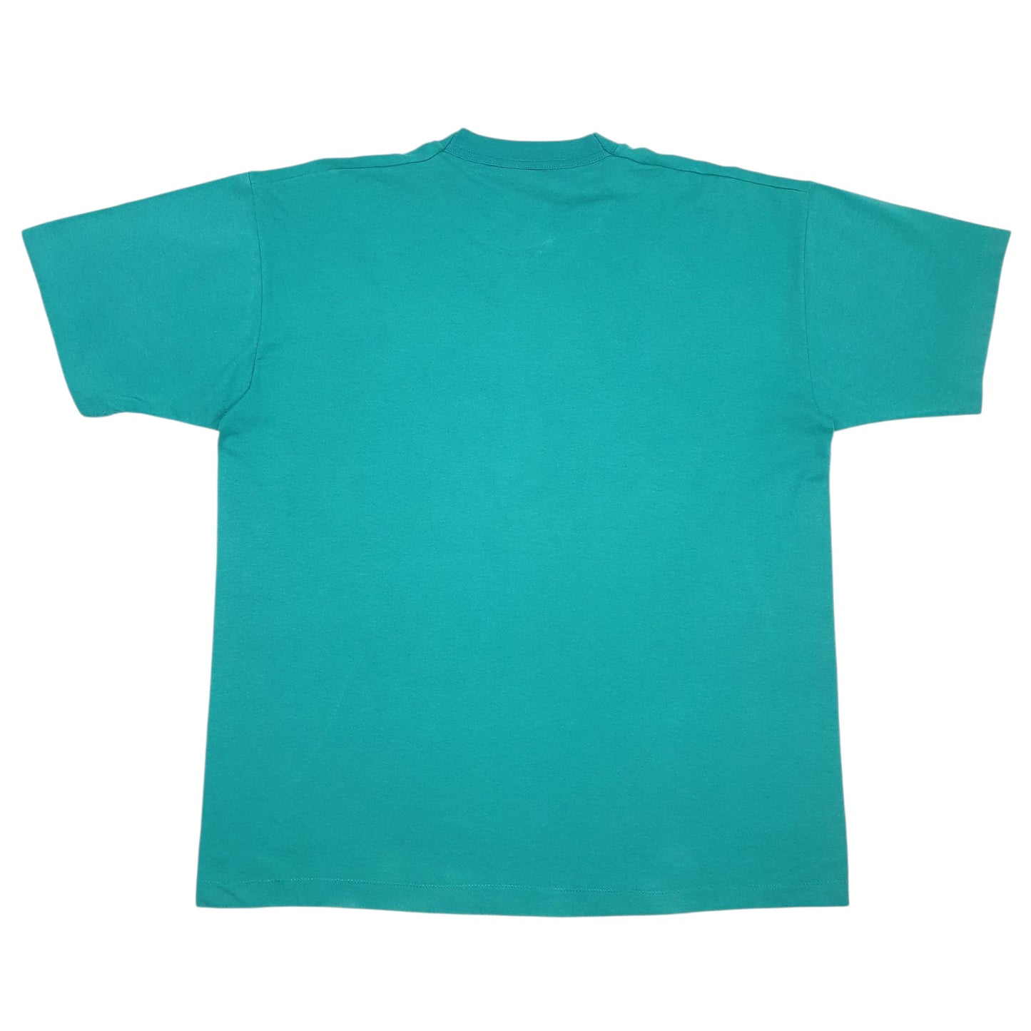 Mens Green Fruit Of The Loom Single Stitch 90s Made In USA  T Shirt