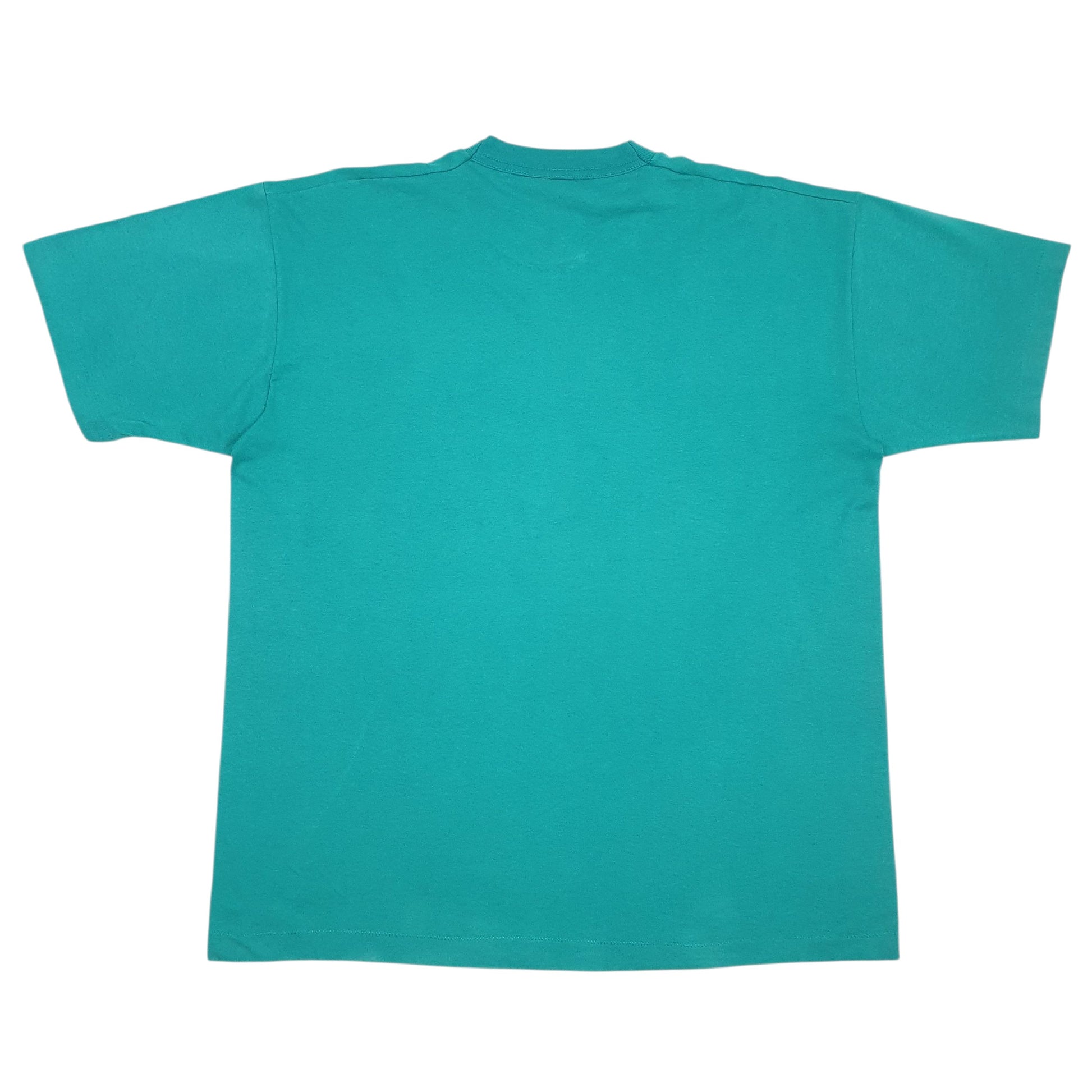 Mens Green Fruit Of The Loom Single Stitch 90s Made In USA  T Shirt