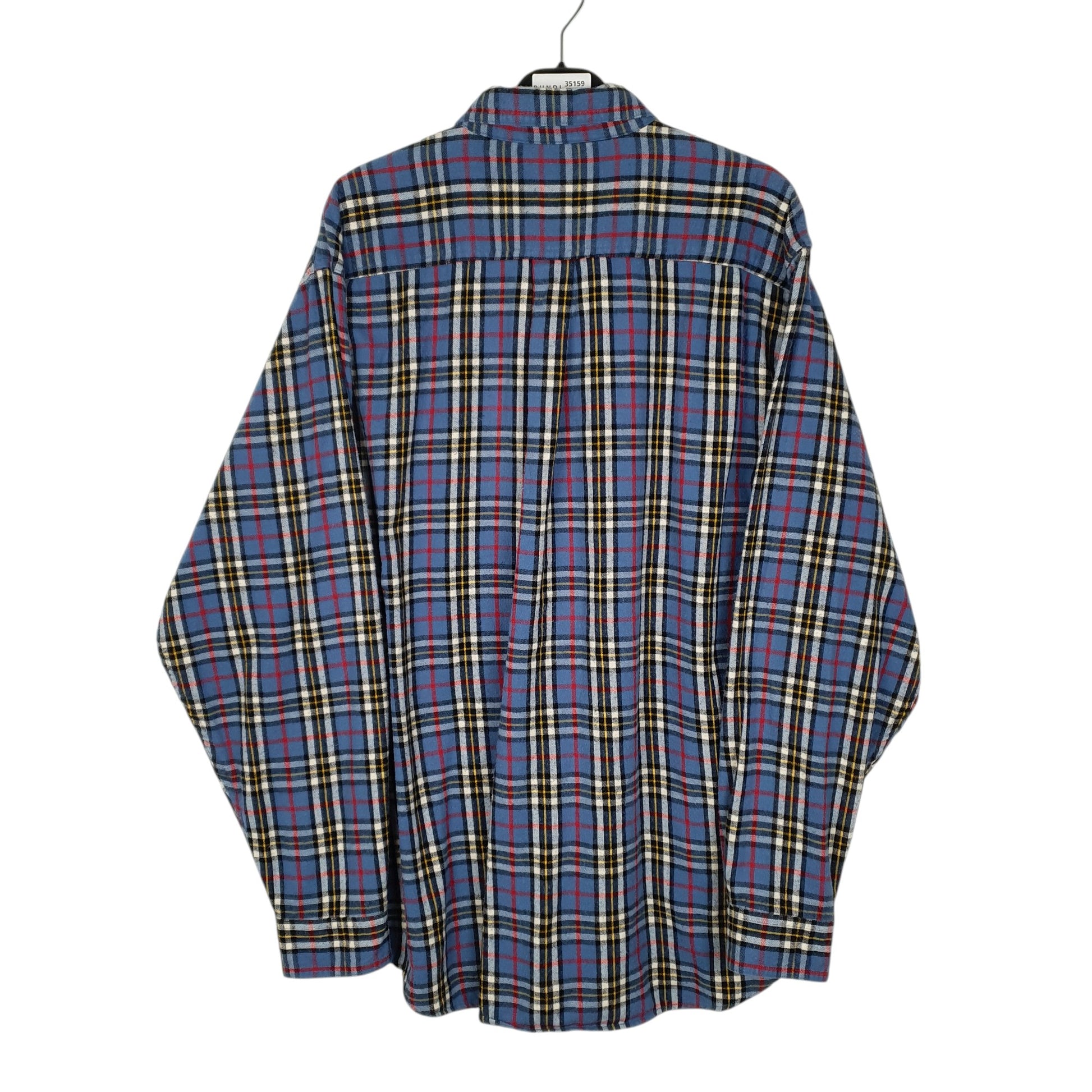 Mens Blue L.L.Bean Thick Flannel  Shirt