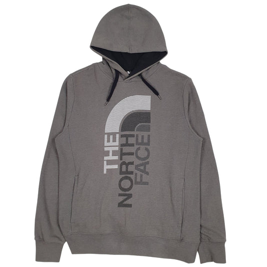 Mens Grey The North Face Spellout Hoodie Jumper