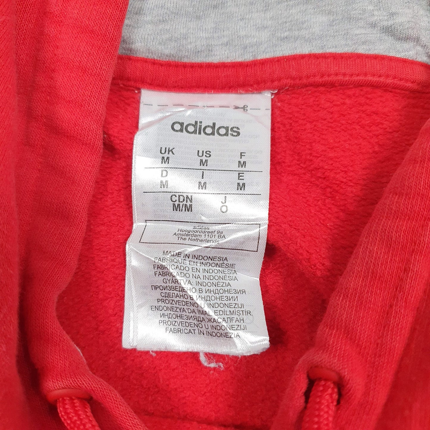 Mens Red Adidas  Hoodie Jumper