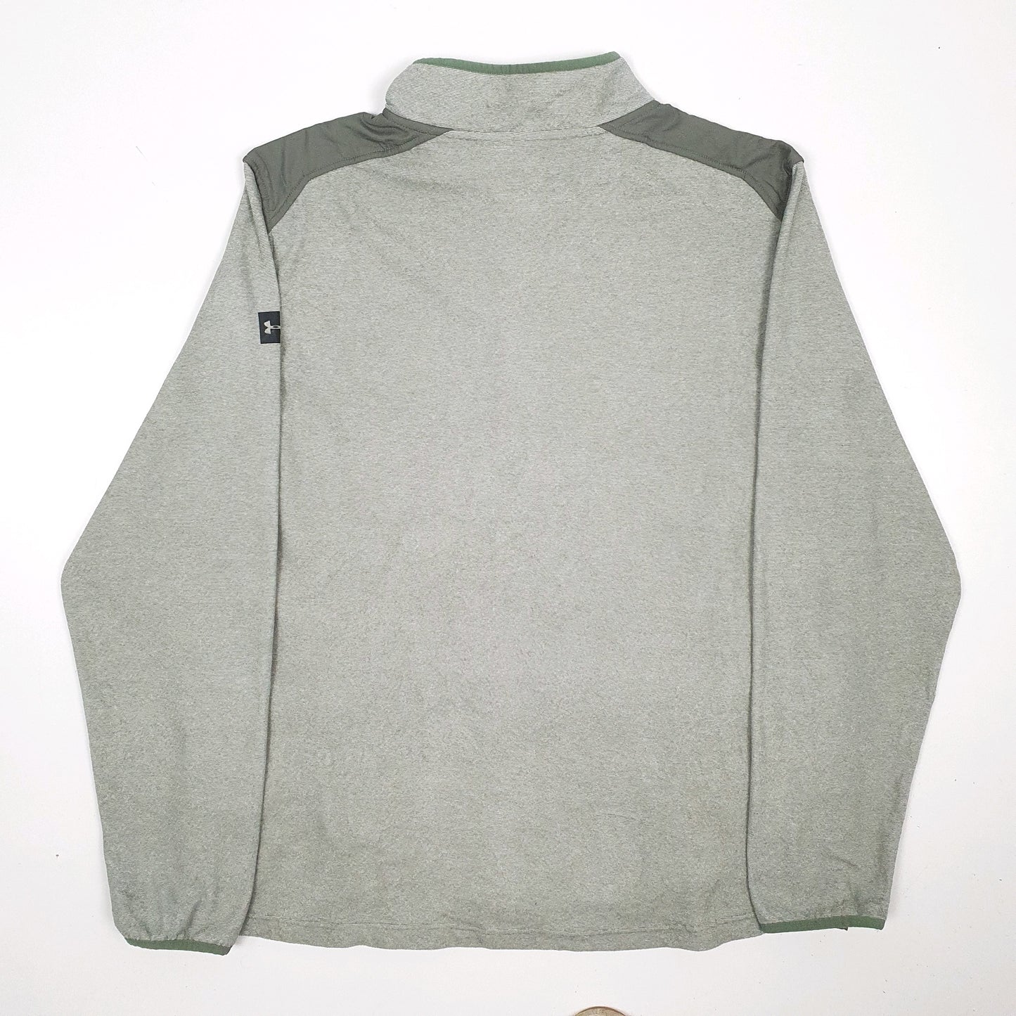 Mens Green Under Armour Cold Gear Quarter Zip Jumper