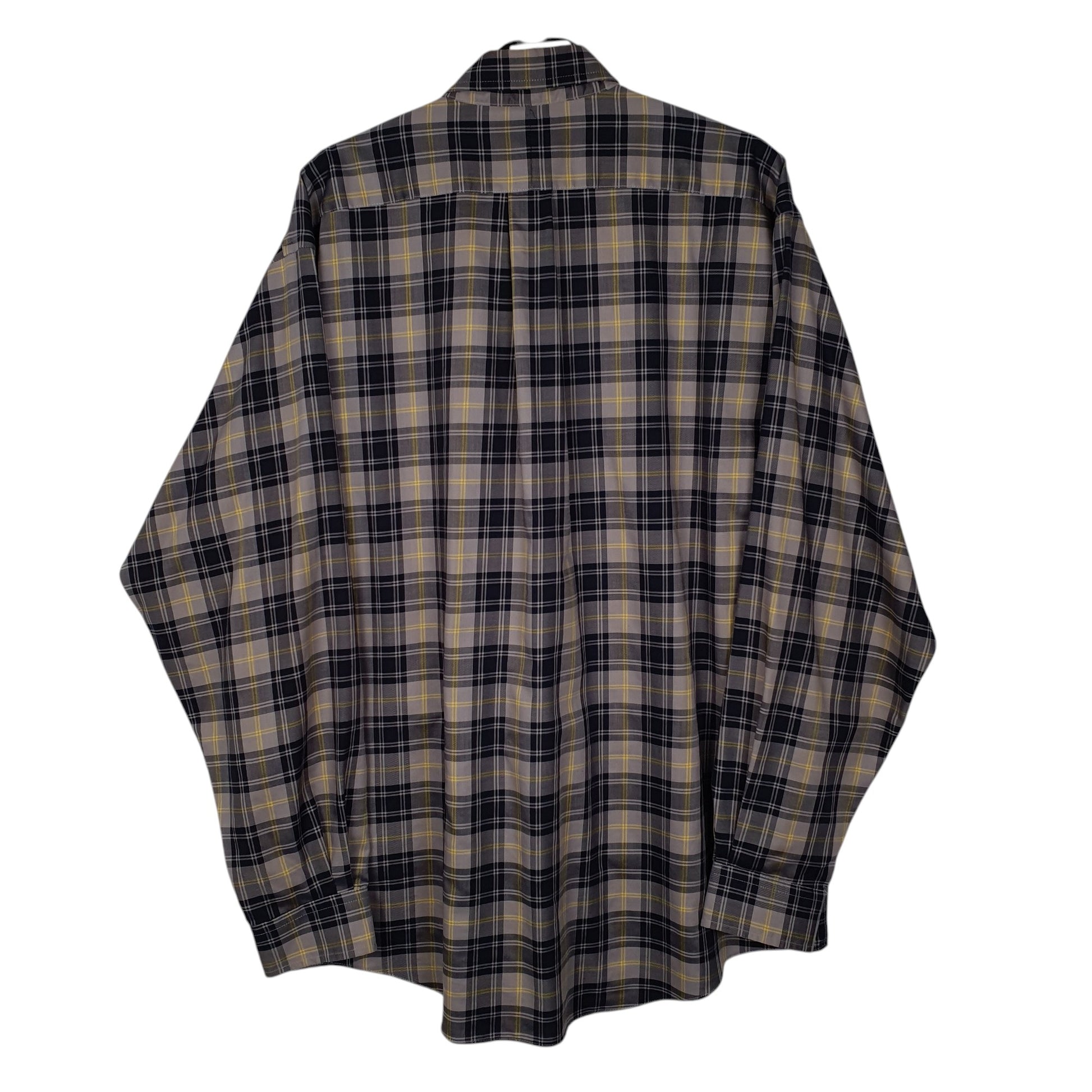 Mens Grey L.L.Bean US Army Tartan  Shirt