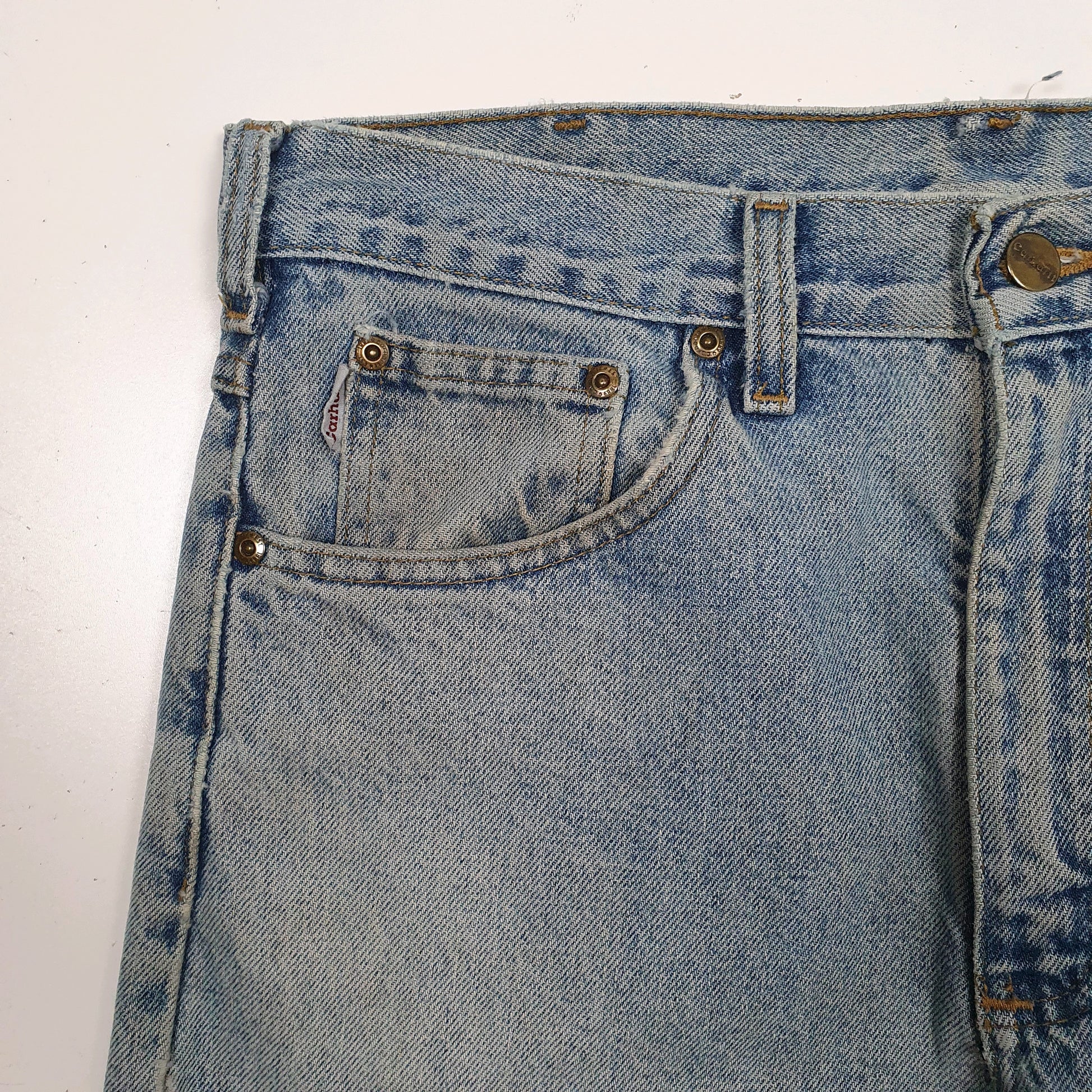 Mens Blue Carhartt   Shorts