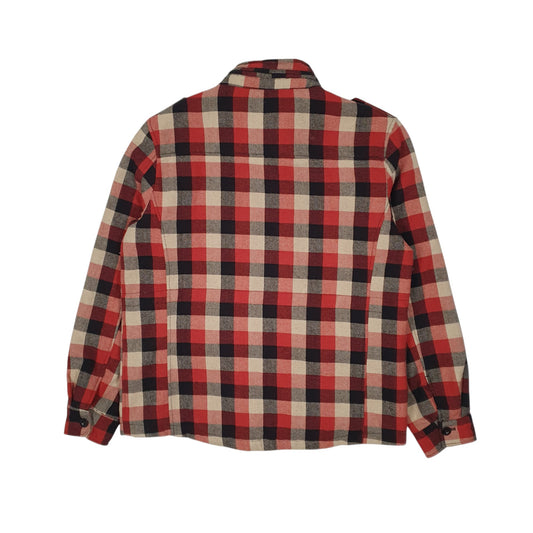 Mens Red Zara Cruiser Plaid Bomber  Coat