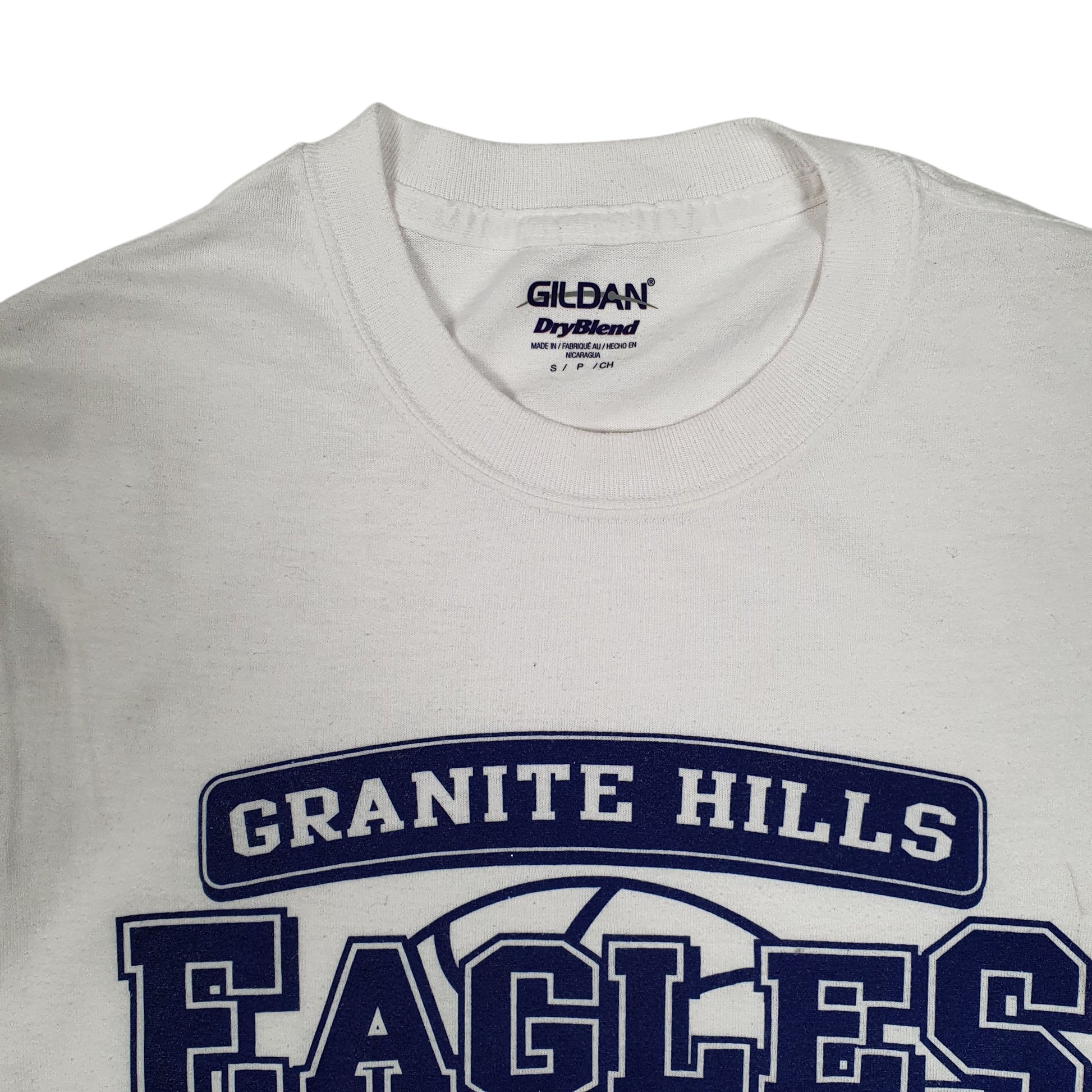 Womens White Gildan Granite Hills Eagles Basketball  T Shirt