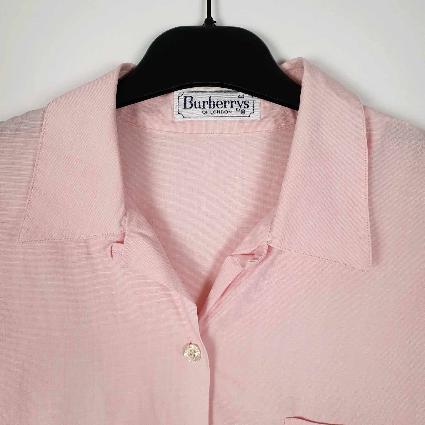 Mens Pink Burberry Vintage 90s  Shirt