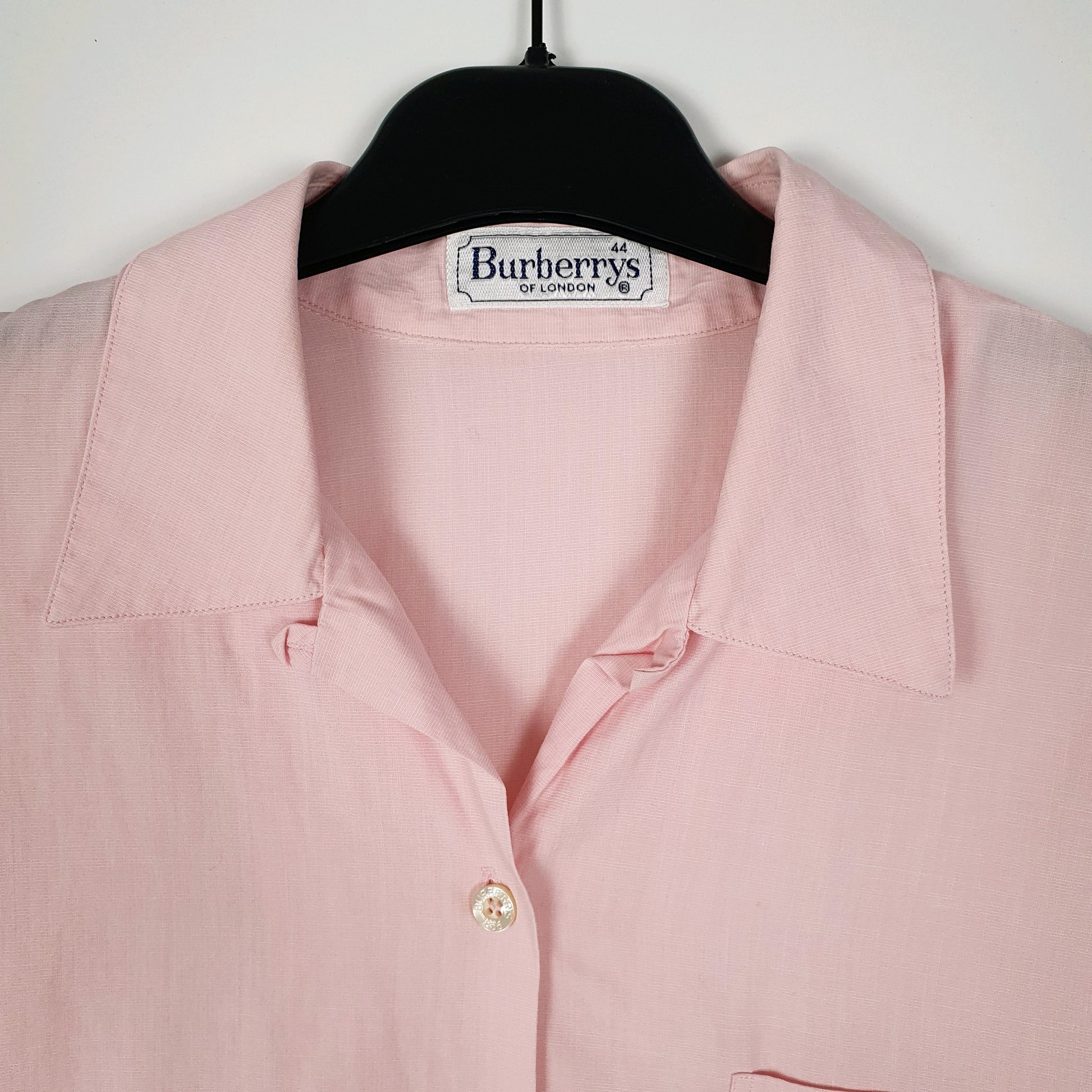 Mens Pink Burberry Vintage 90s  Shirt