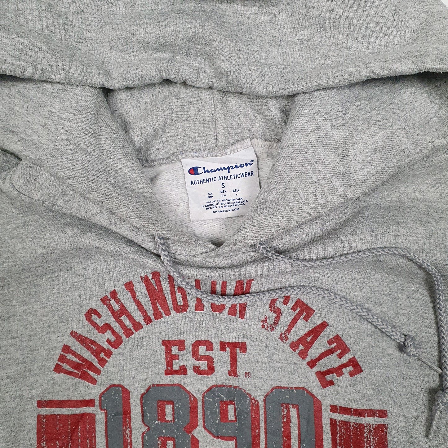 Mens Grey Champion Washington State Cougars Hoodie Jumper