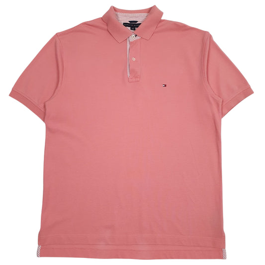 Mens Pink Tommy Hilfiger  Short Sleeve Polo Shirt