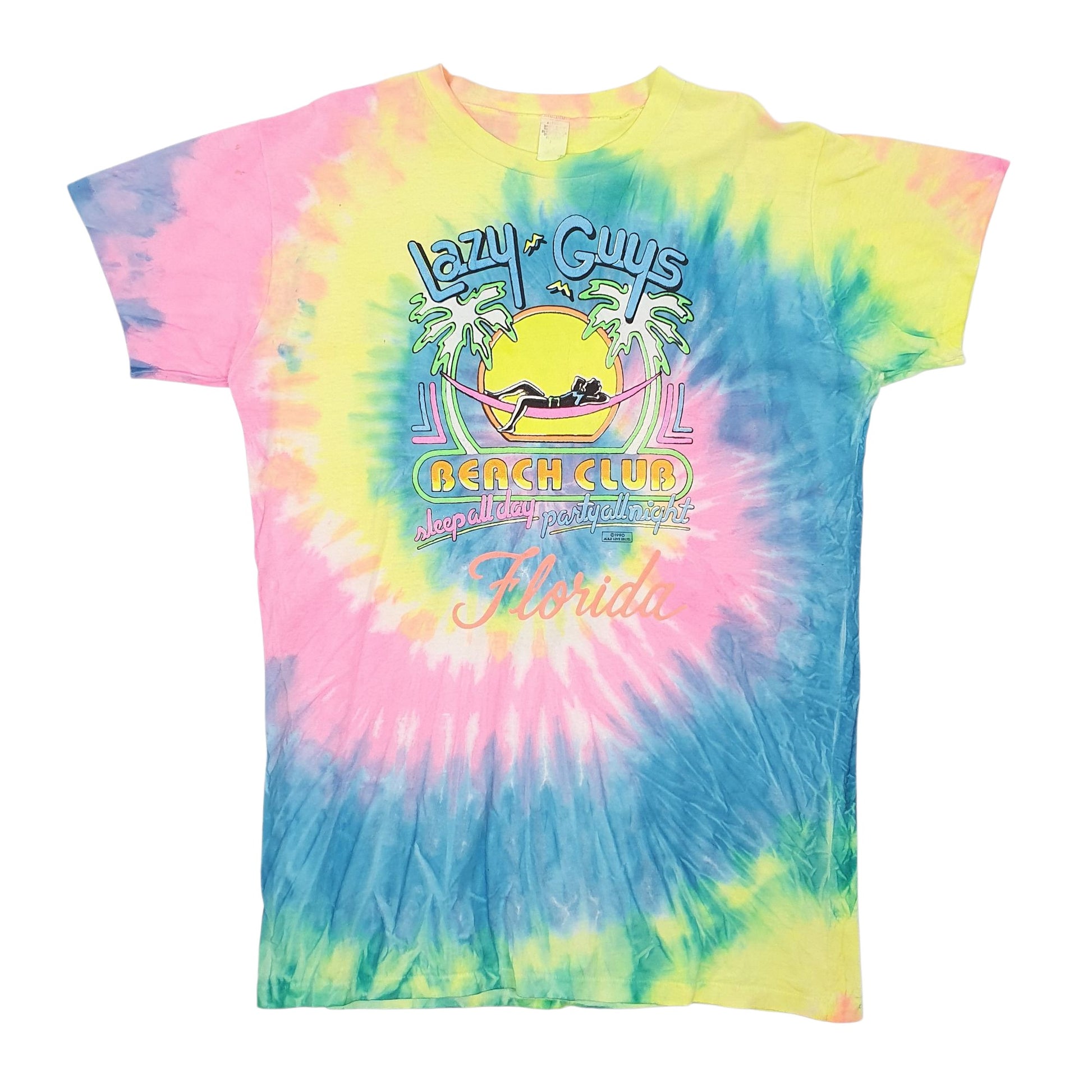 Mens Blue Unbranded Single Stitch Vintage 90s Short Sleeve T Shirt