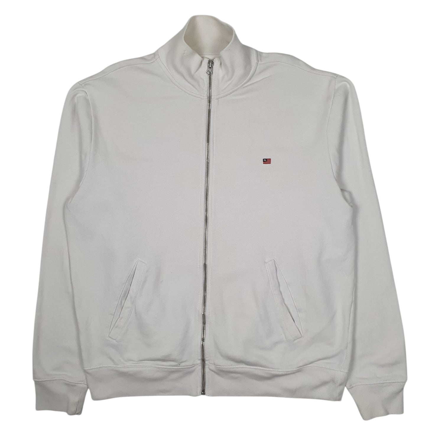 Mens White Ralph Lauren Polo Jeans Co Full Zip Jumper