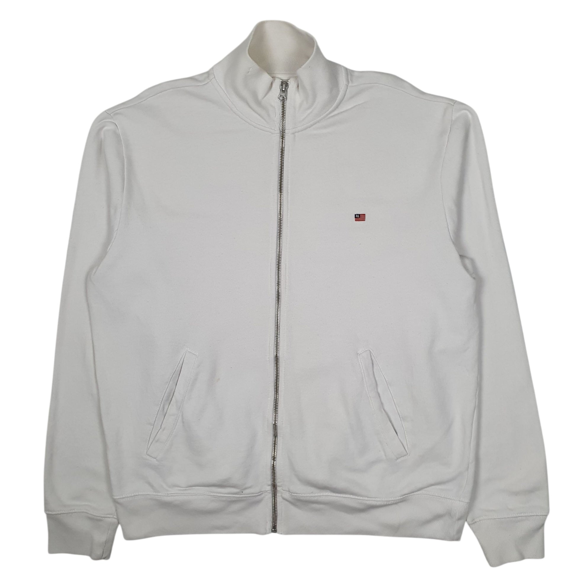 Mens White Ralph Lauren Polo Jeans Co Full Zip Jumper