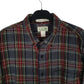 Mens Grey L.L.Bean Thick Flannel Plaid Tall  Shirt