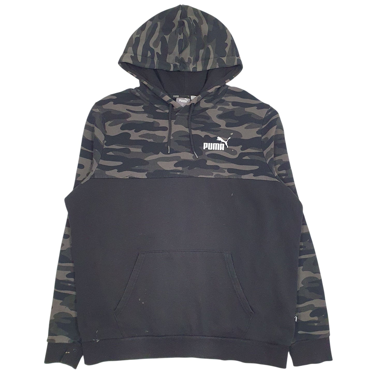 Mens Black Puma Camo Hoodie Jumper