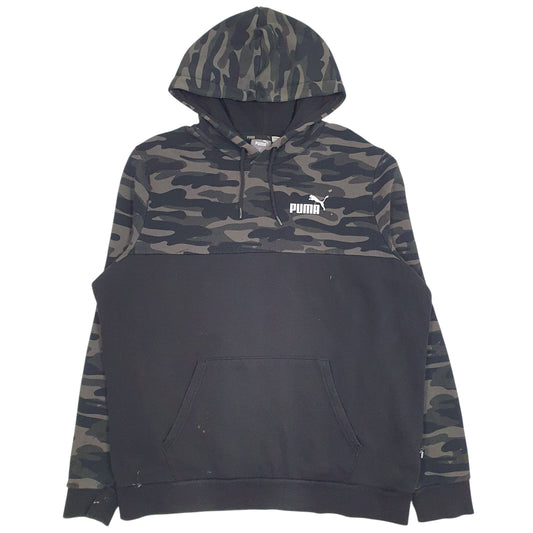 Mens Black Puma Camo Hoodie Jumper