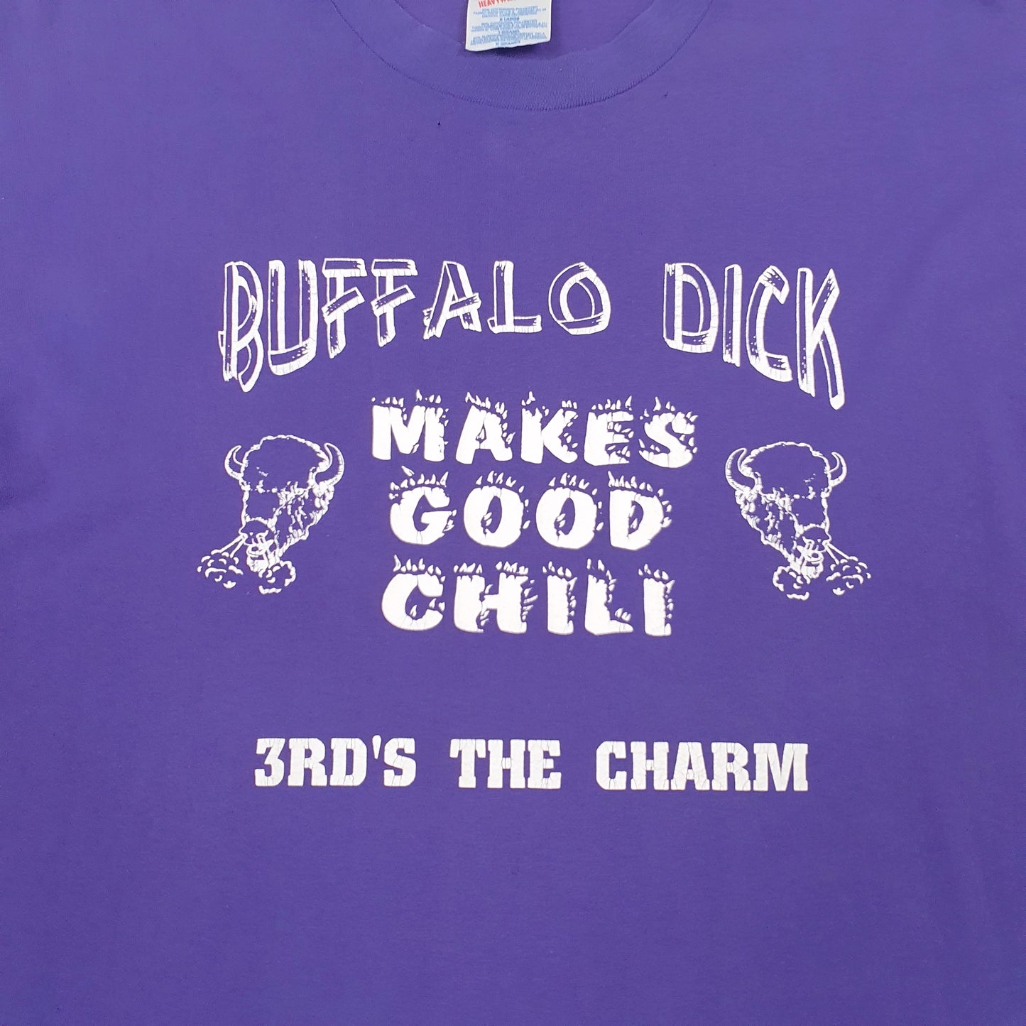 Mens Purple Hane Single Stitch Vintage 90s  T Shirt