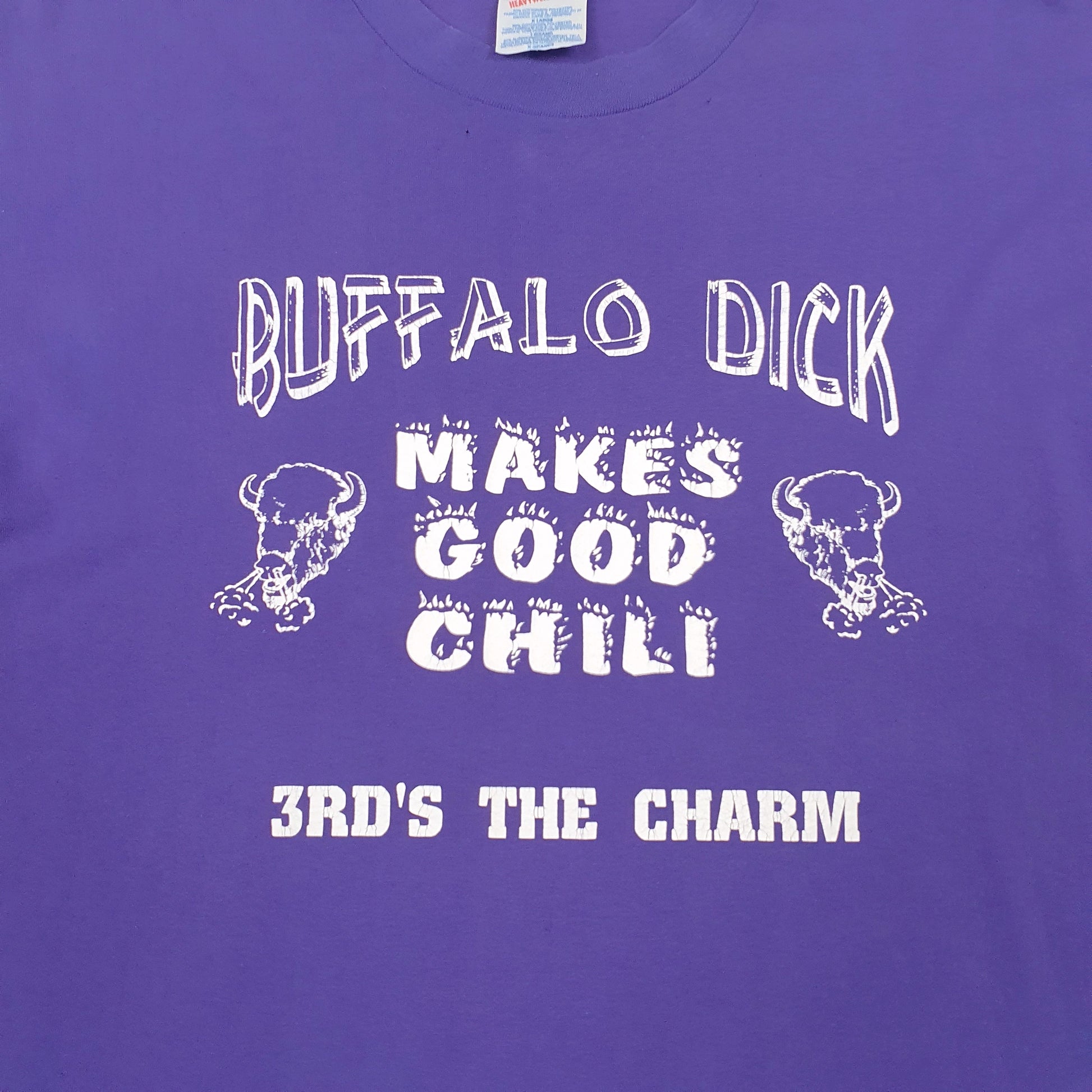 Mens Purple Hane Single Stitch Vintage 90s  T Shirt