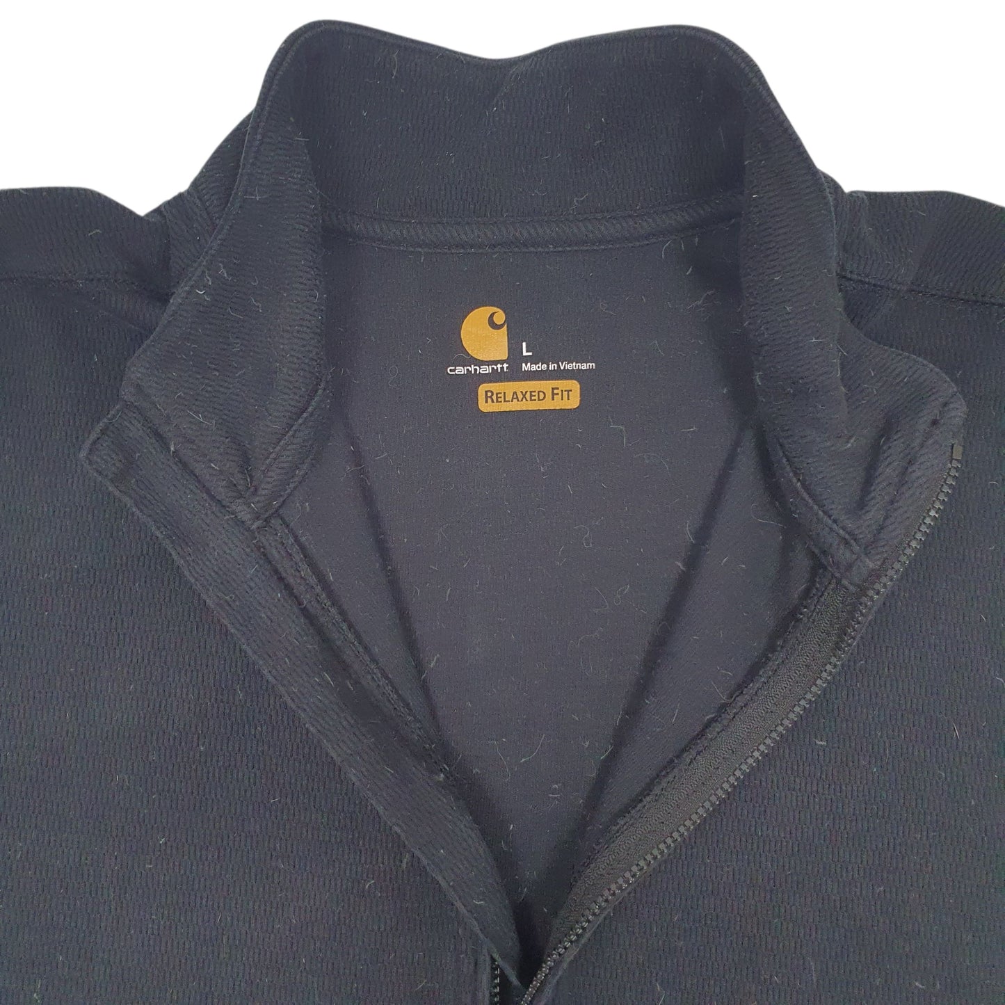 Mens Black Carhartt Relaxed Fit Quarter Zip Jumper