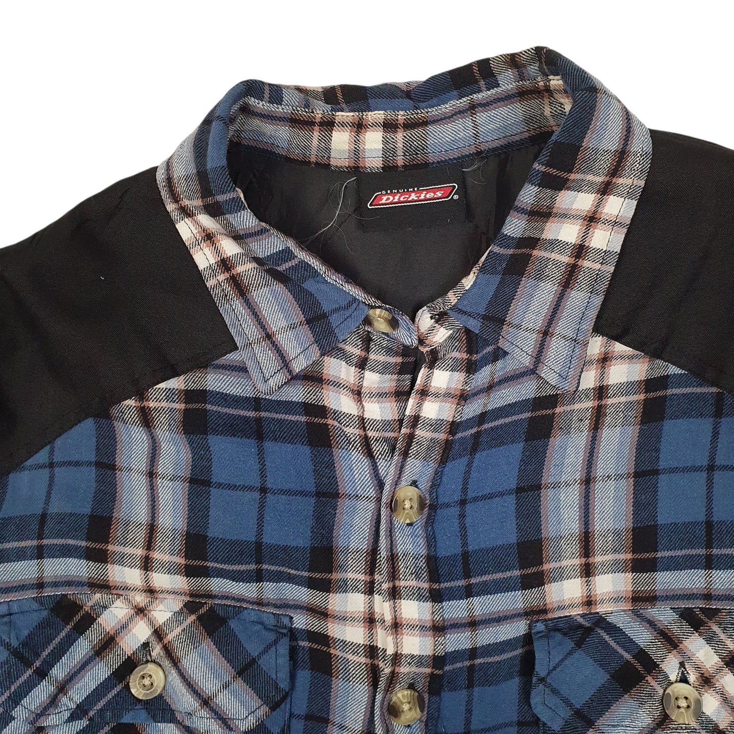 Mens Blue Dickies Plaid Shacket  Coat
