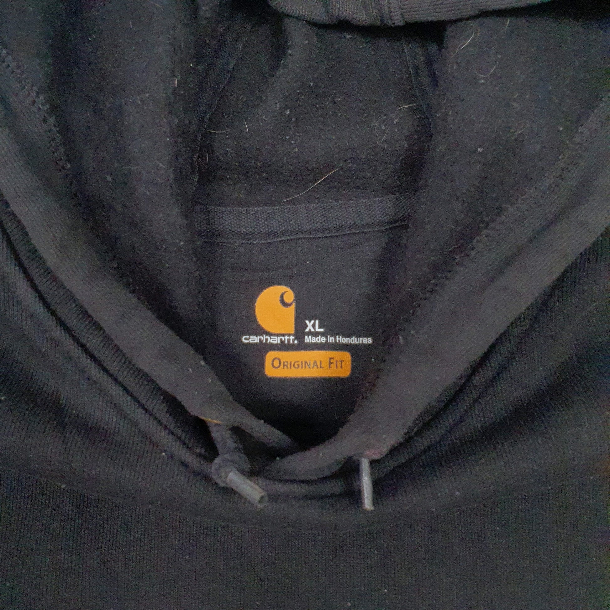 Mens Black Carhartt Original Fit Hoodie Jumper
