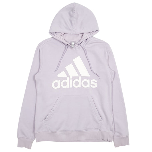 Womens Purple Adidas Spellout Hoodie Jumper
