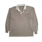 Mens Beige Barbarian Rugby Long Sleeve Polo Shirt
