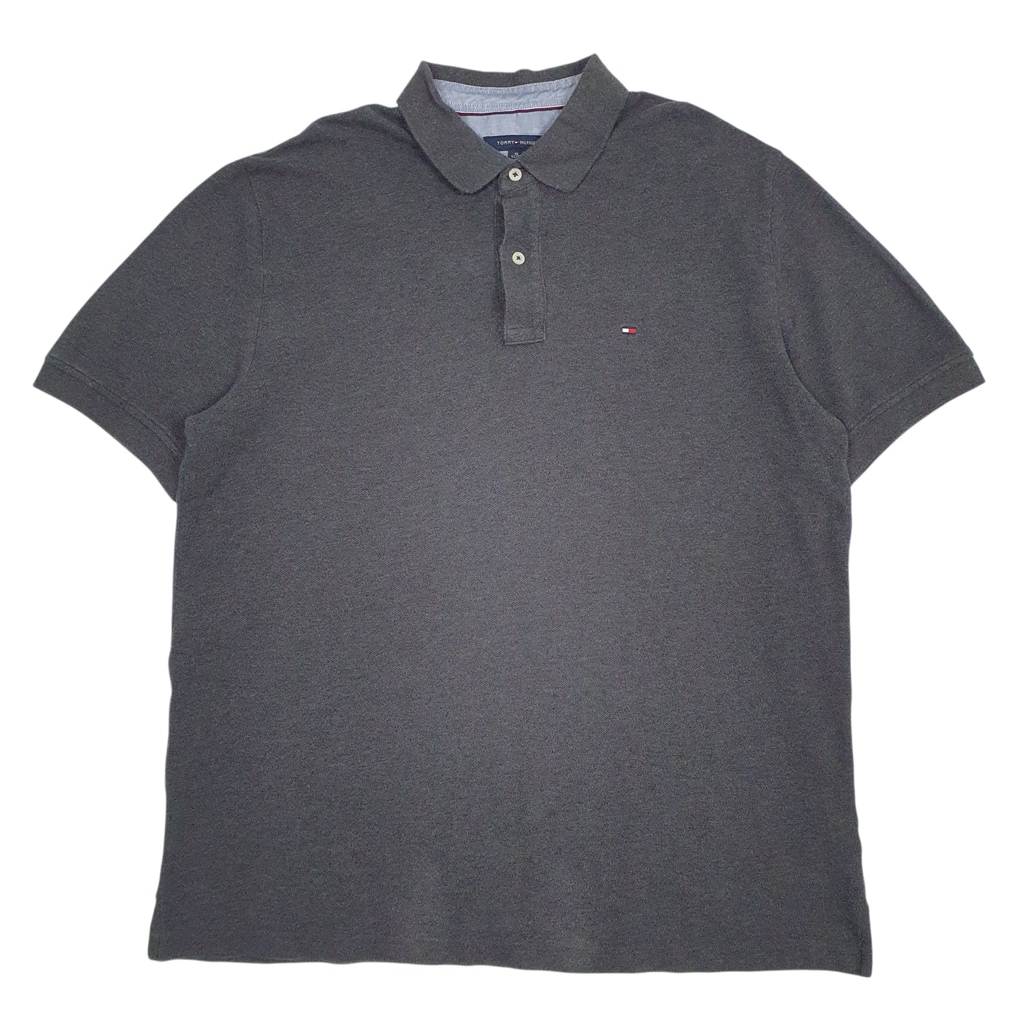 Mens Grey Tommy Hilfiger  Short Sleeve Polo Shirt