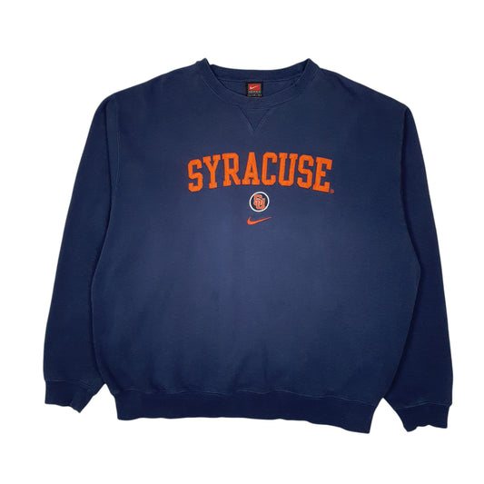 Mens Navy Nike Team Vintage 00s Syracuse Crewneck Jumper