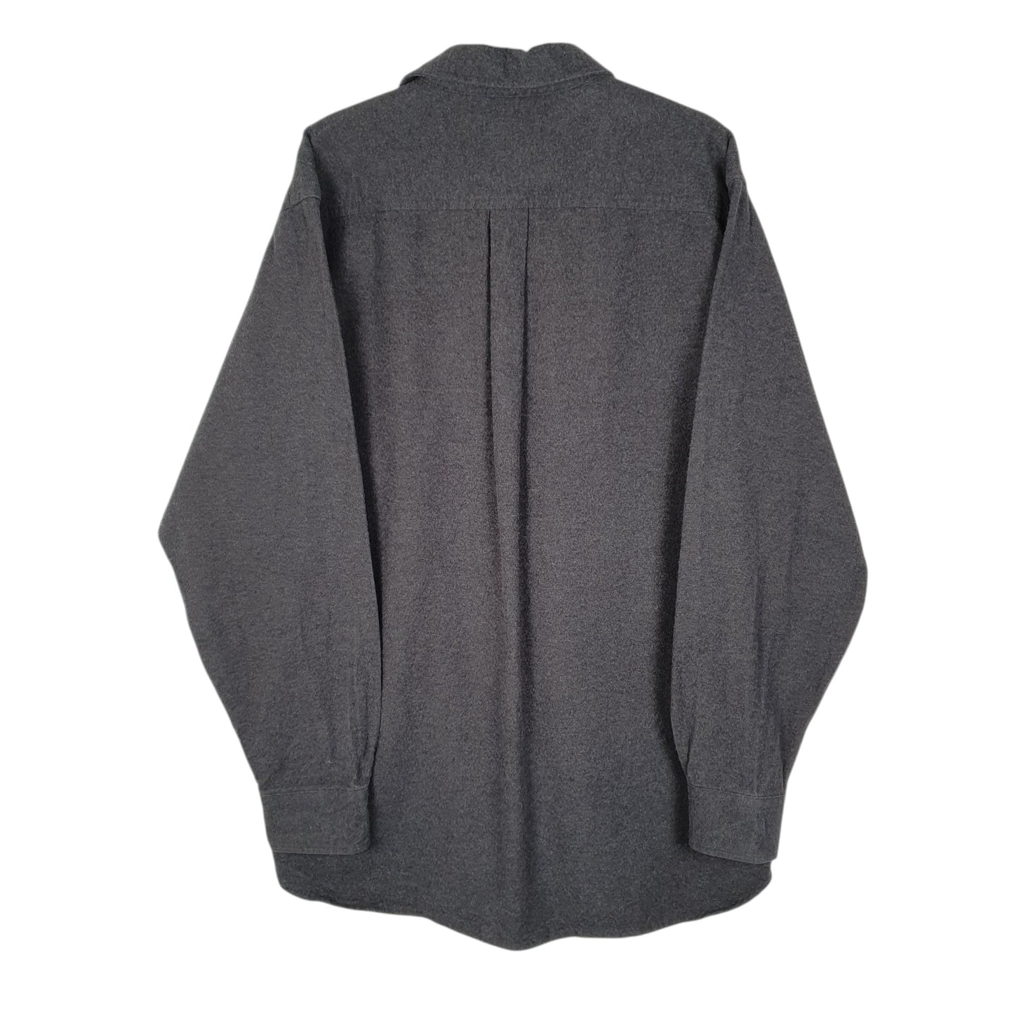 Mens Grey L.L.Bean Thick Chamois Tall  Shirt