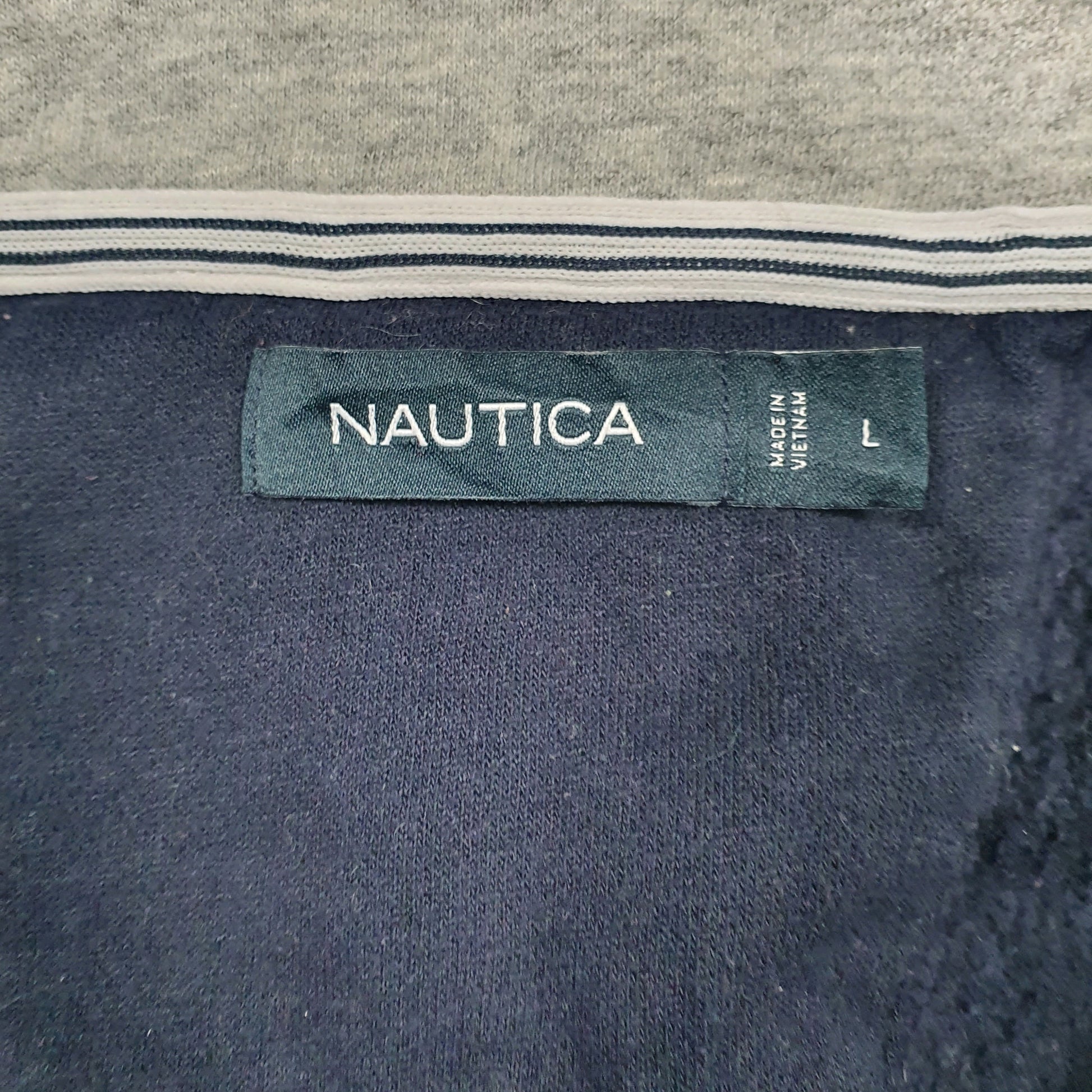 Mens Navy Nautica  Quarter Zip Jumper
