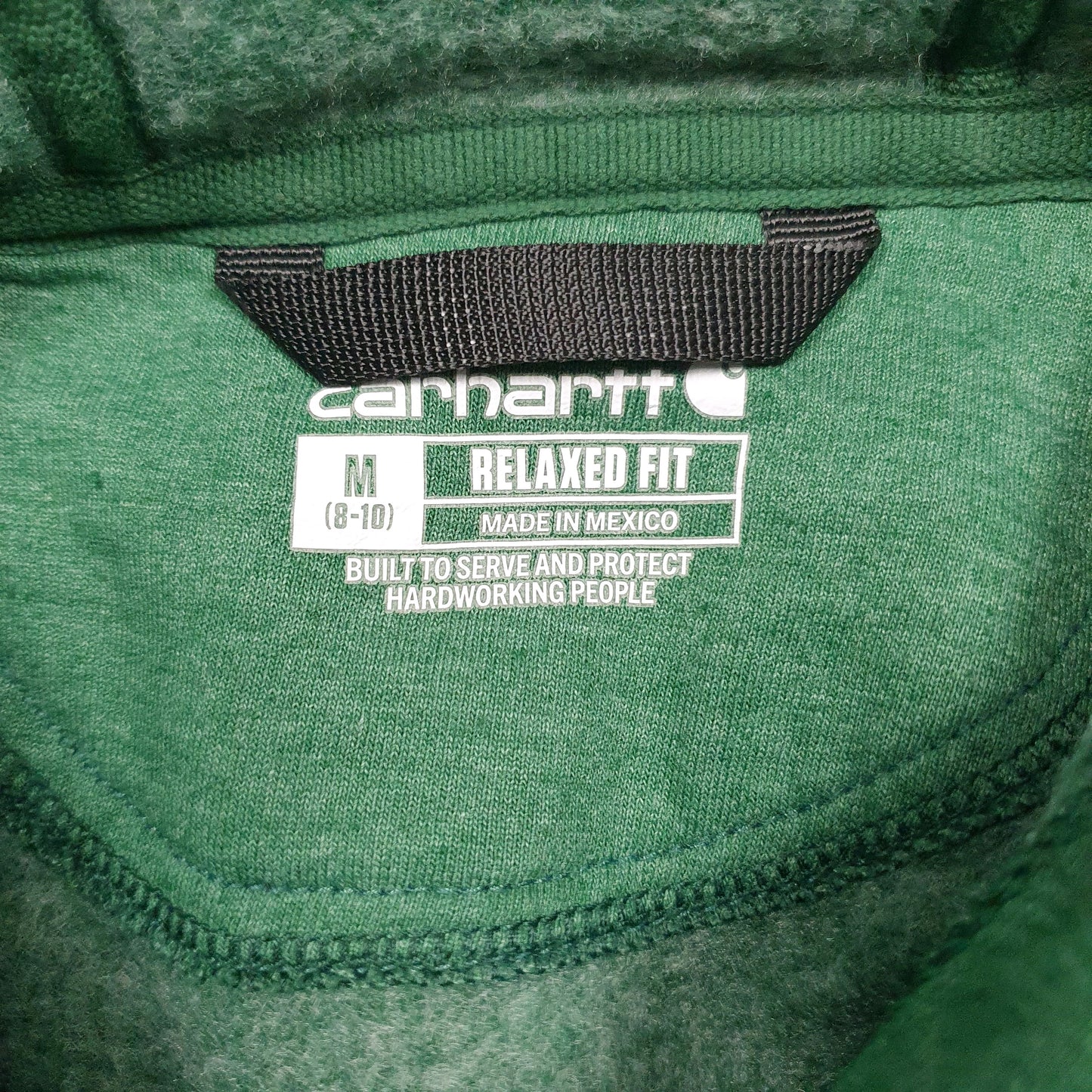 Womens Green Carhartt Spellout Hoodie Jumper
