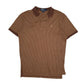 Mens Brown Polo Ralph Lauren Houndstooth Short Sleeve Polo Shirt