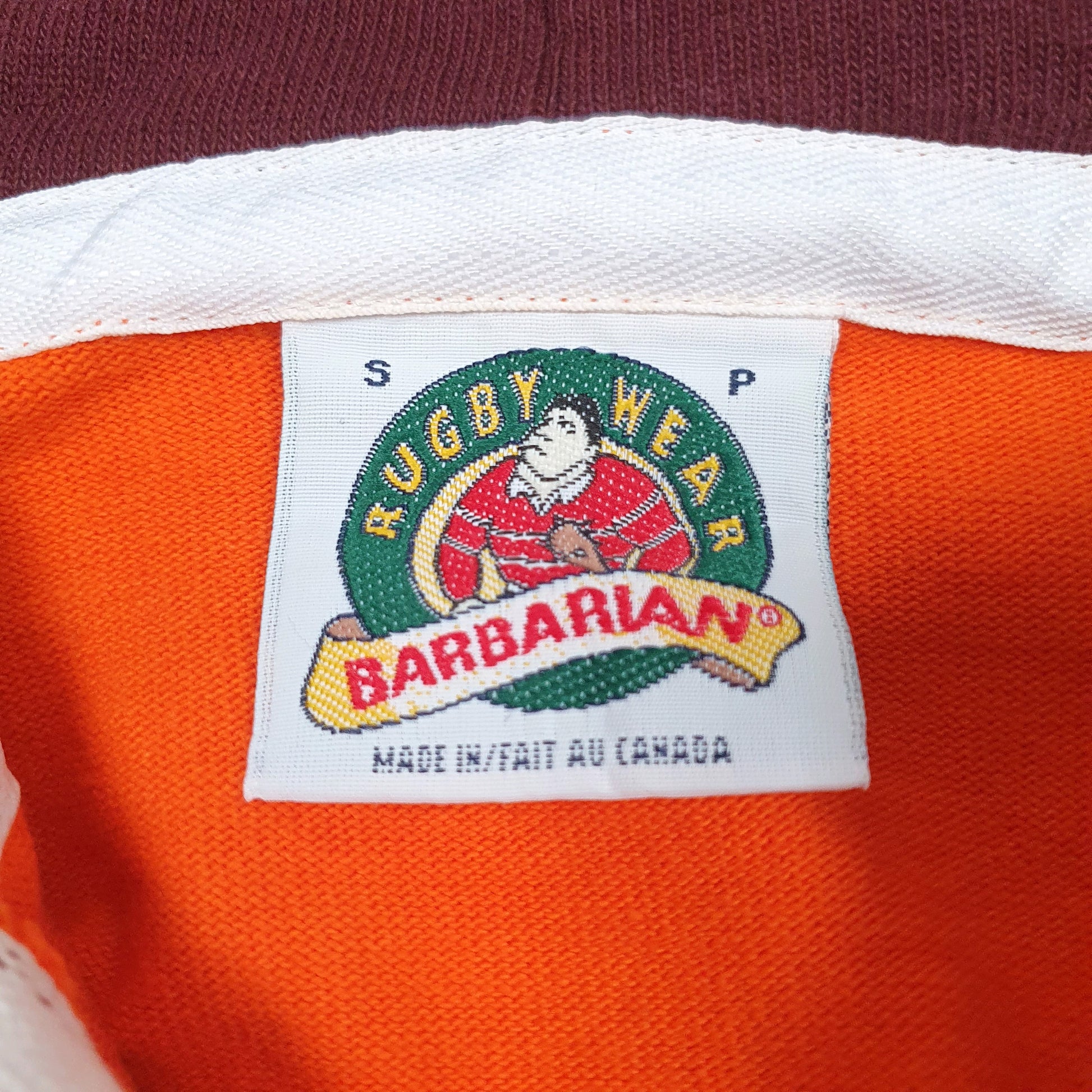 Mens Orange Barbarian Hooded  Polo Shirt