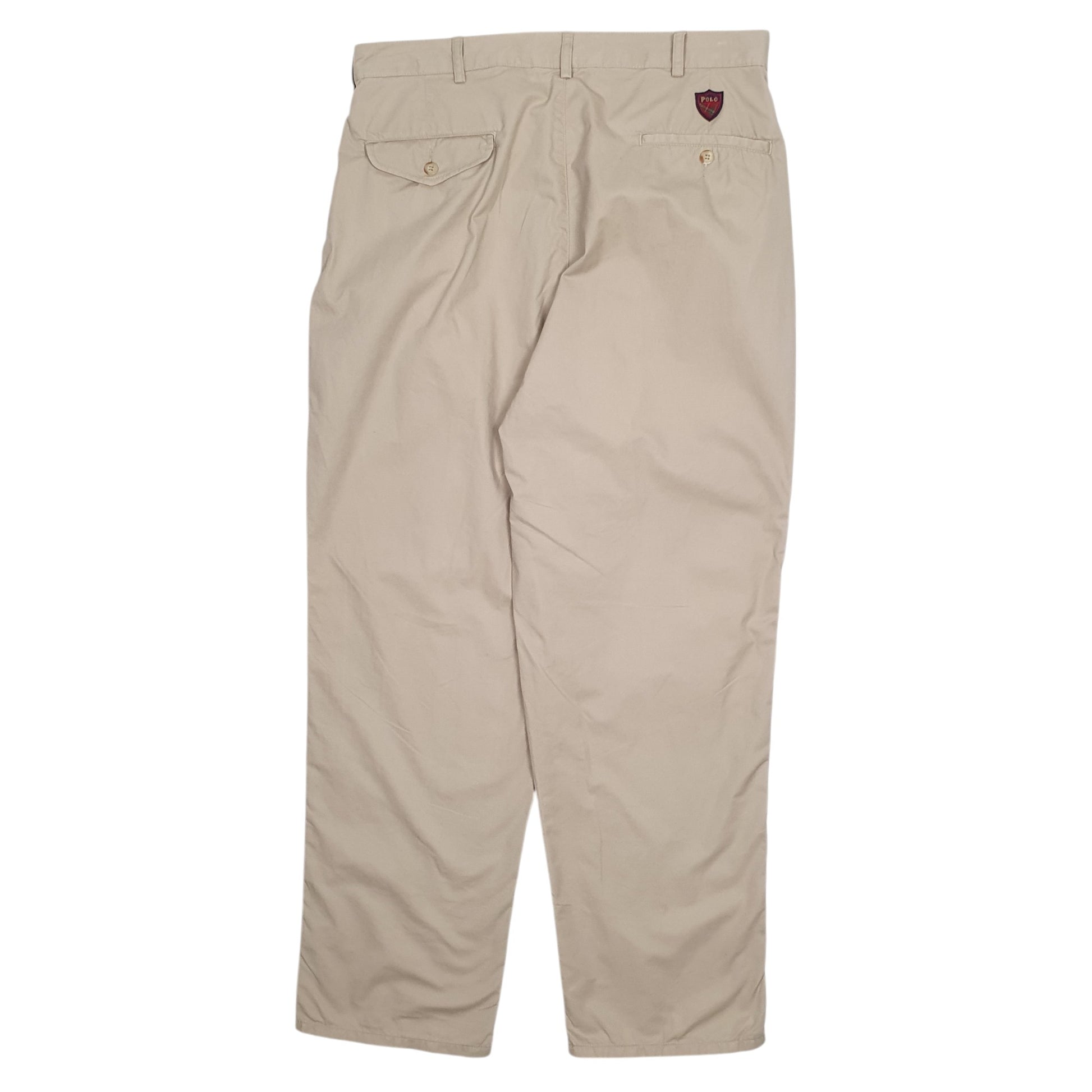 Mens Beige Polo Ralph Lauren Classic Golf Pant Vintage 90s  Trousers