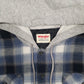 Mens Blue Wrangler Overshirt Hoodie  Coat