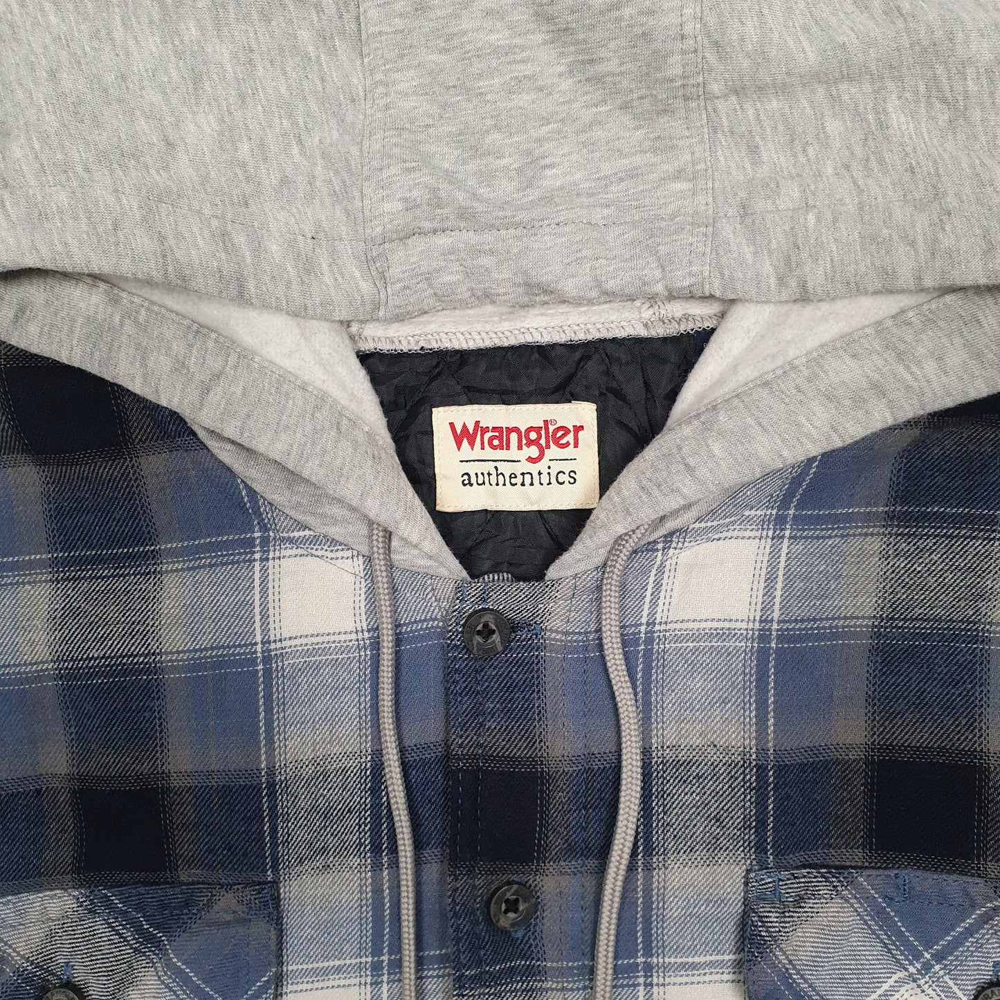 Mens Blue Wrangler Overshirt Hoodie  Coat