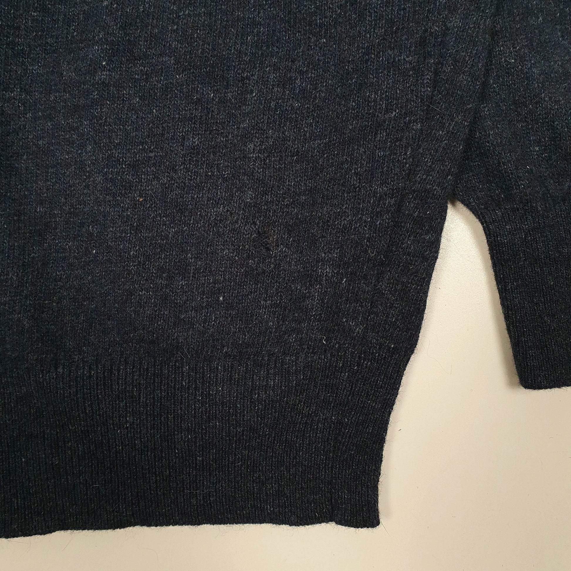 Mens Navy Burberry Vintage 90s Crewneck Jumper