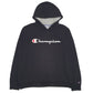 Mens Black Champion Spellout Hoodie Jumper