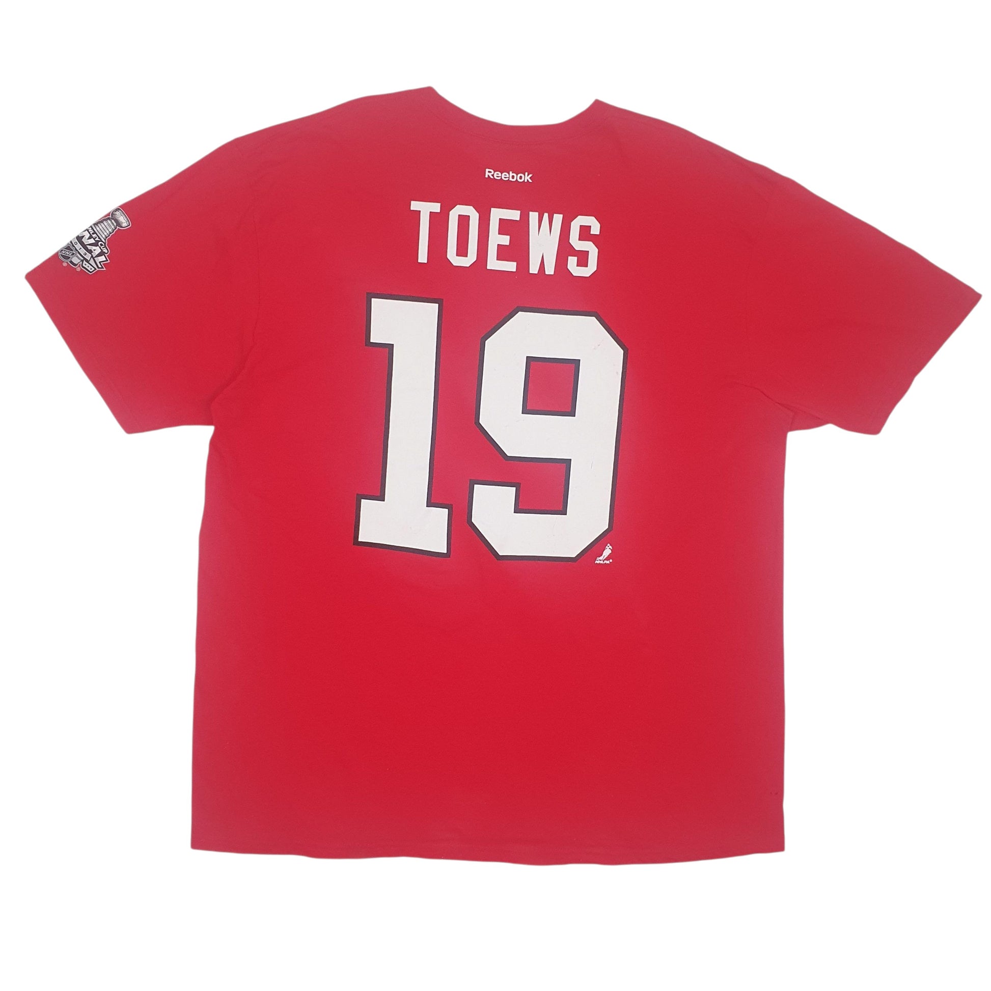 Mens Red Reebok NHL Blackhawks Hockey  T Shirt