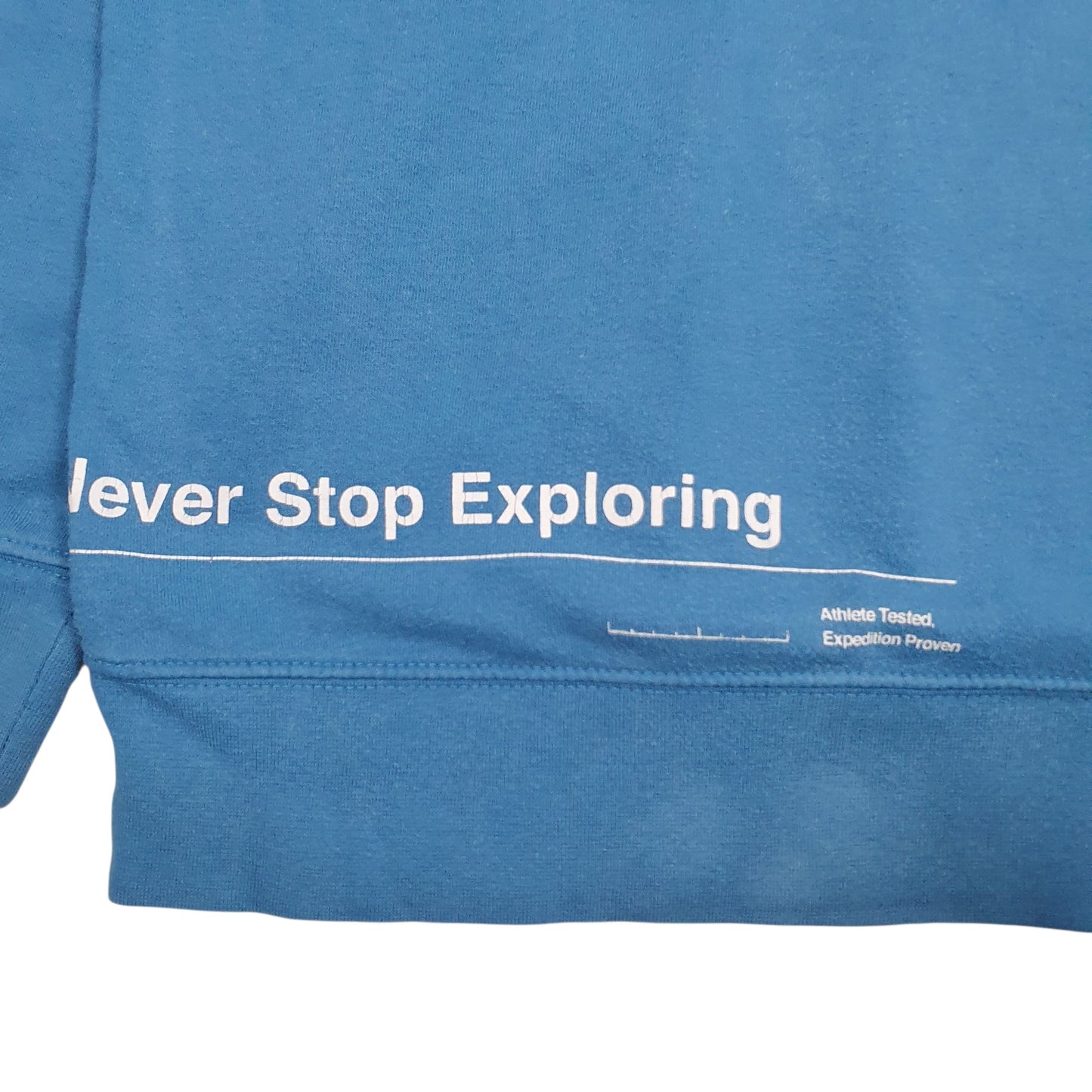 Mens Blue The North Face Spellout Hoodie Jumper