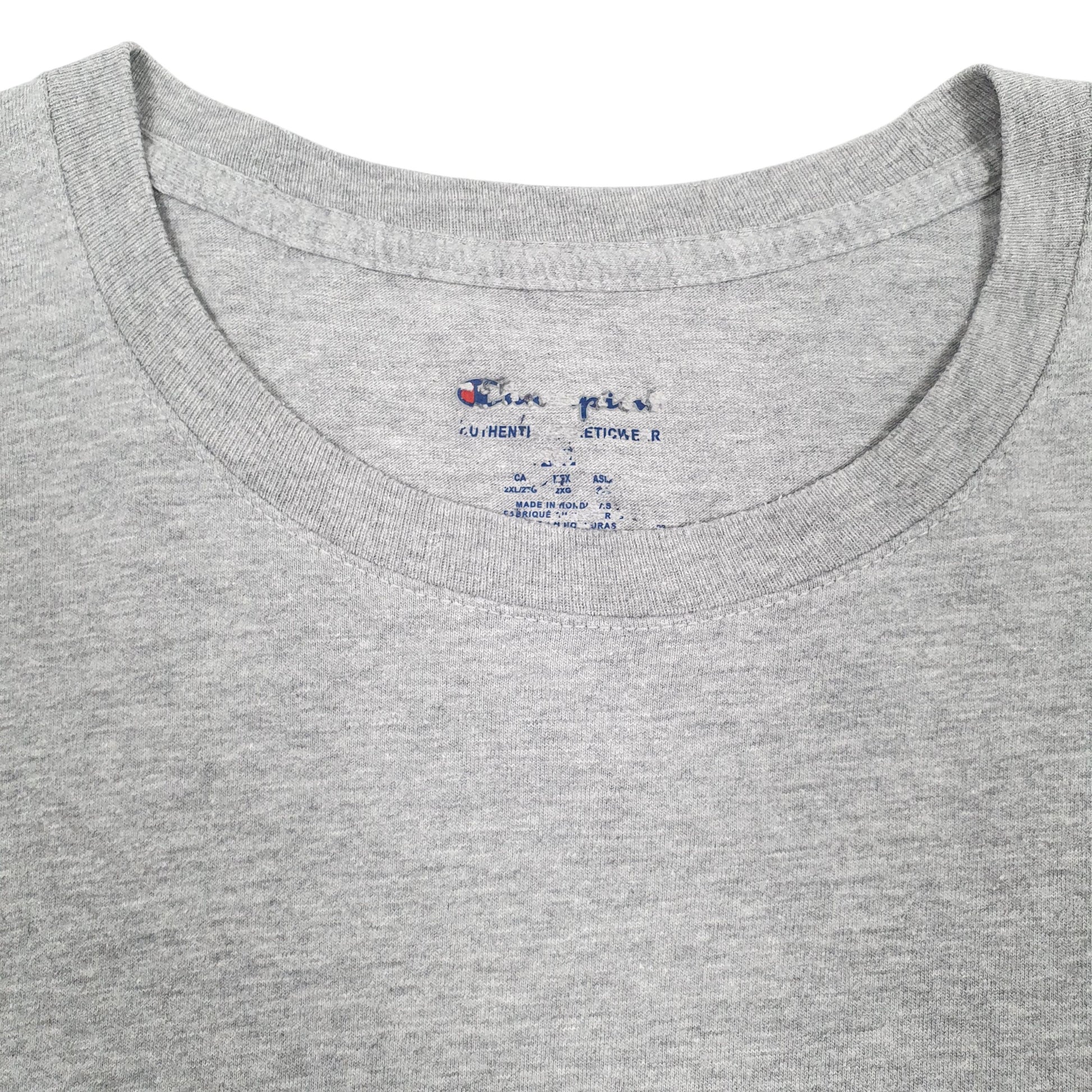 Mens Grey Champion Spellout  T Shirt