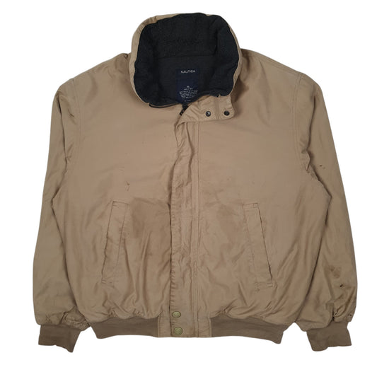 Mens Tan Nautica Windbreaker Bomber  Coat