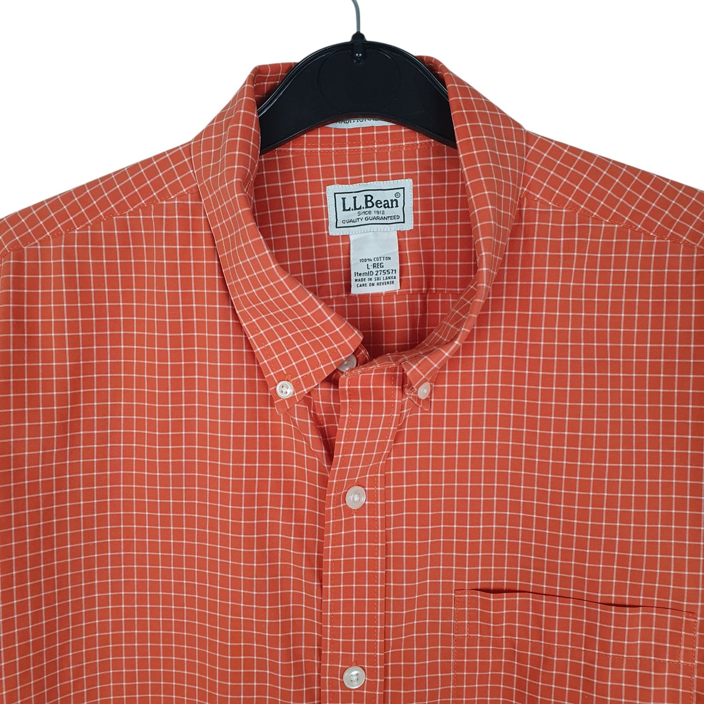 Mens Orange L.L.Bean   Shirt